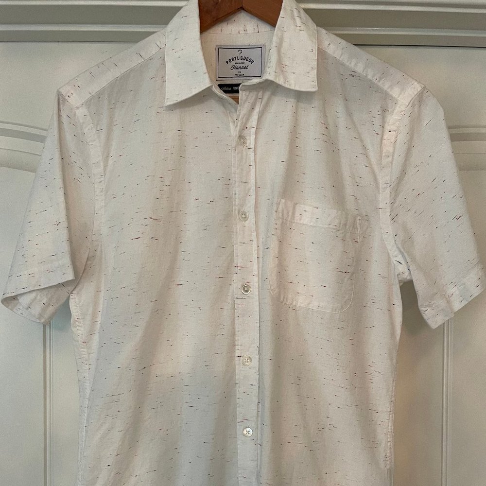 Portuguese Flannel White Nep Short Sleeve